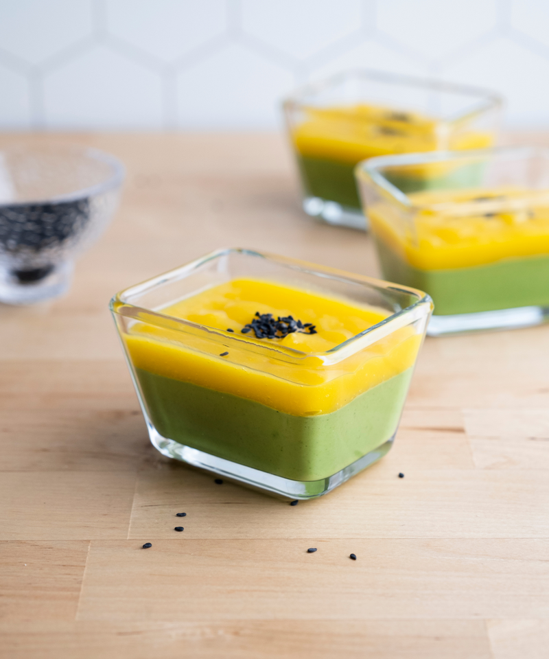 Mango Matcha Panna cotta