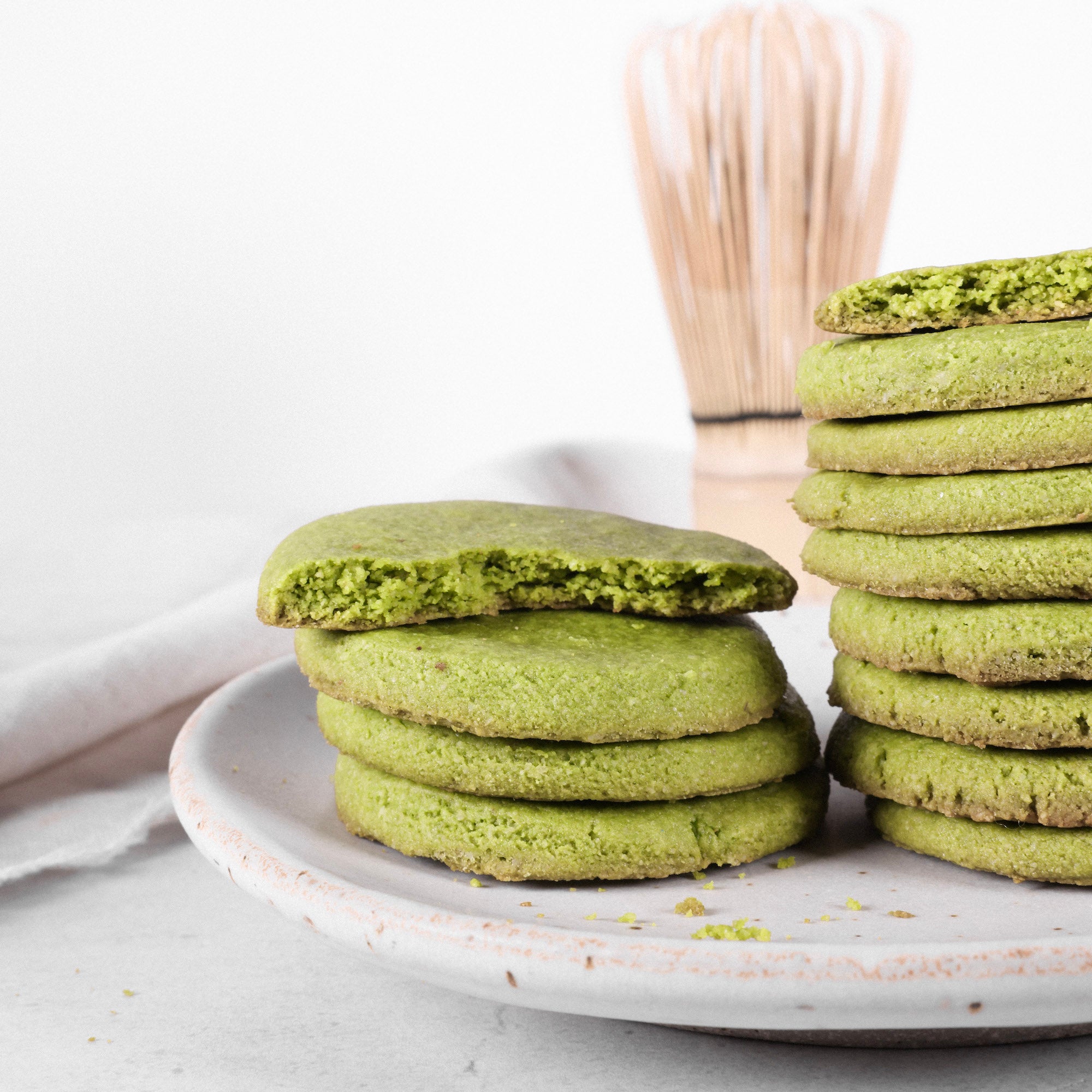 Matcha Shortbread Cookies