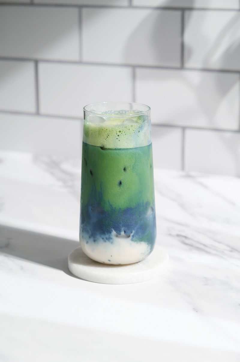 Butterfly Pea Flower Matcha Latte