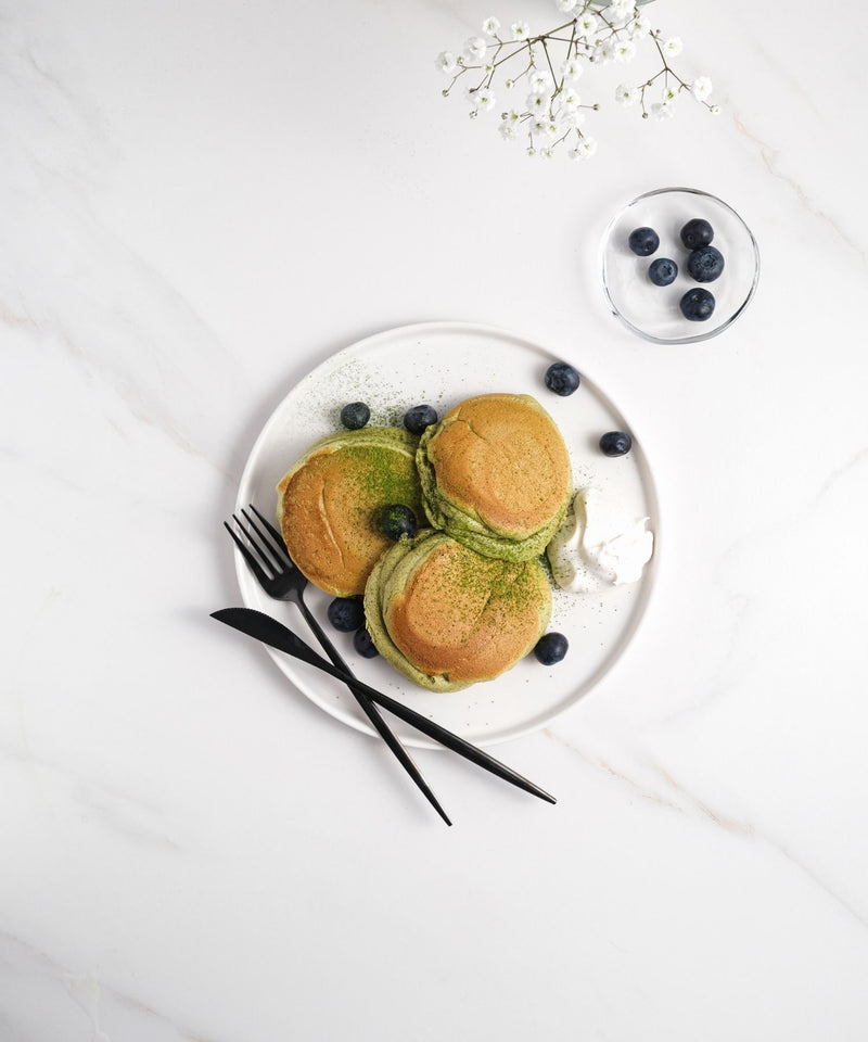 Matcha Soufflé Pancakes