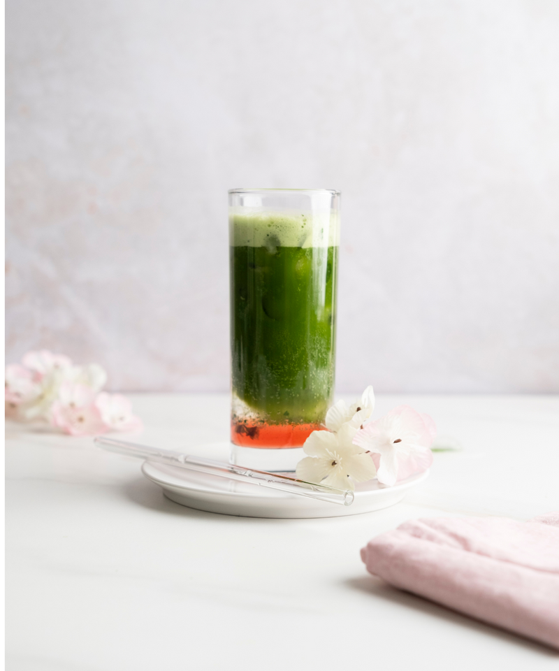 Cherry Blossom Matcha Ade