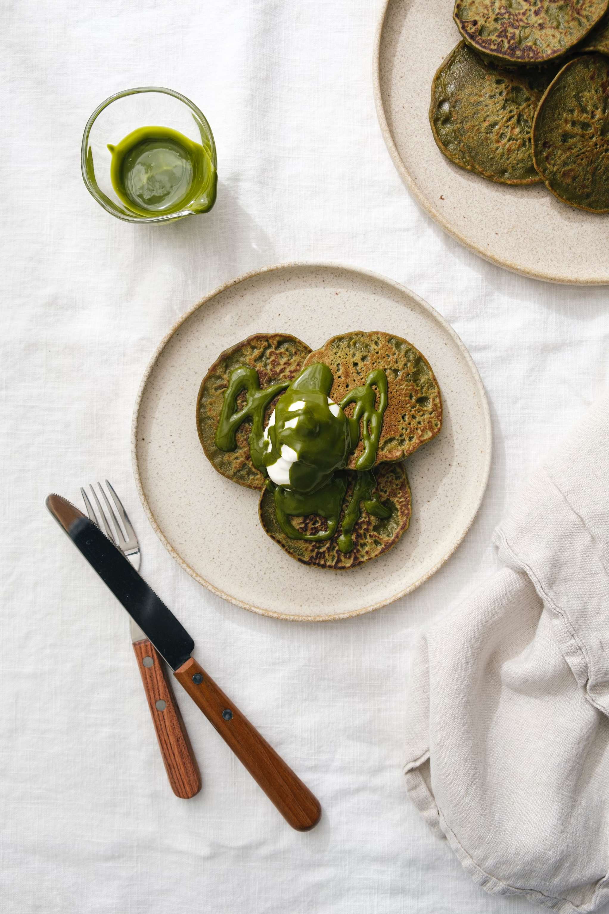 Matcha Banana Pancakes